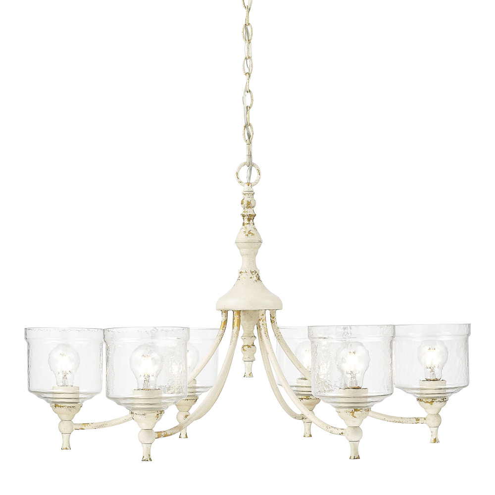 Golden Lighting Keating 6-light Chandelier in Antique Ivory